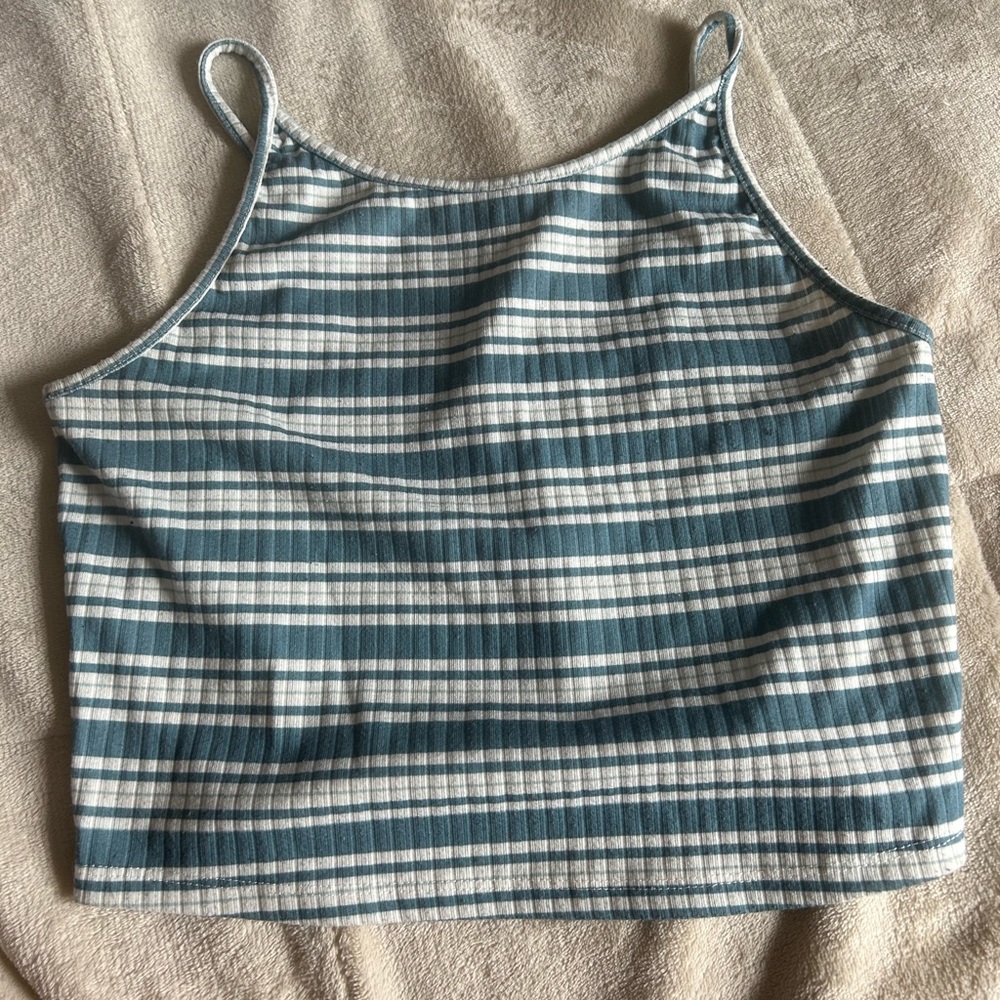 Striped cropped tank top
